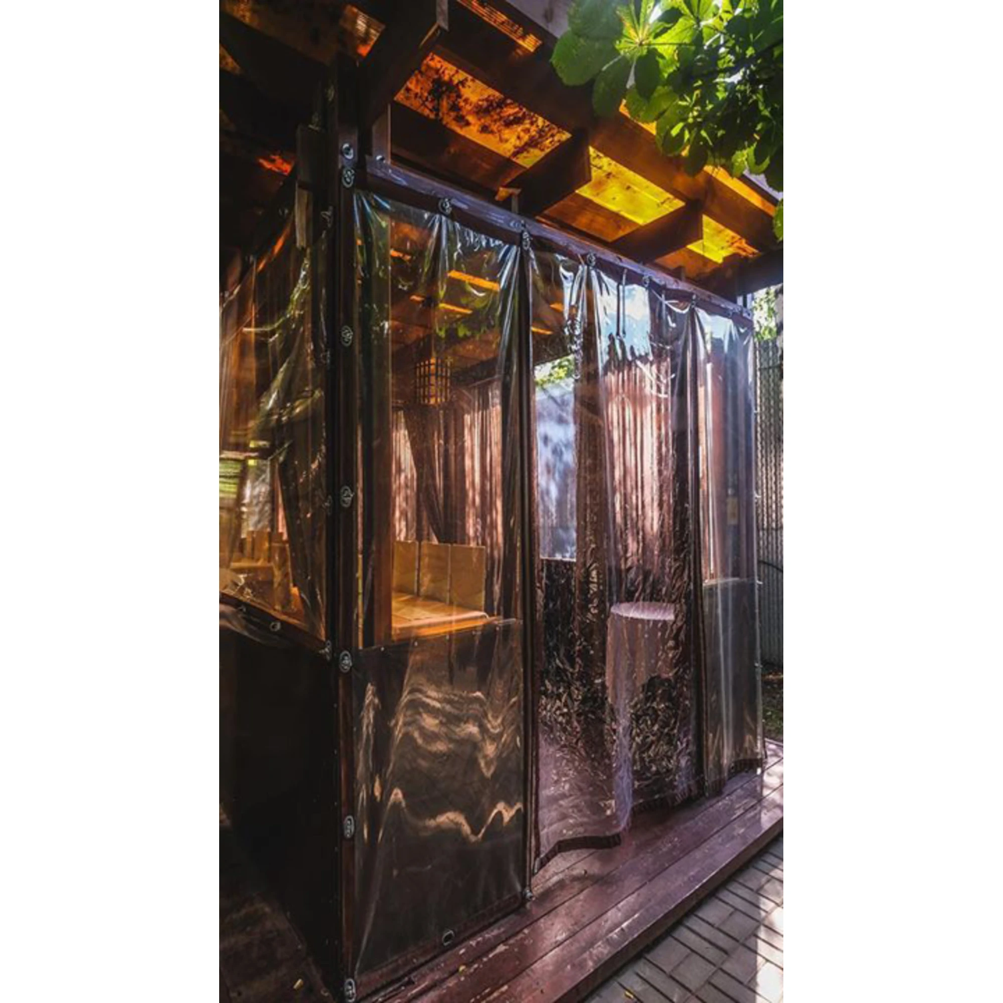 Мягкие окна для беседки VERANDADECOR - Вишневый сад2