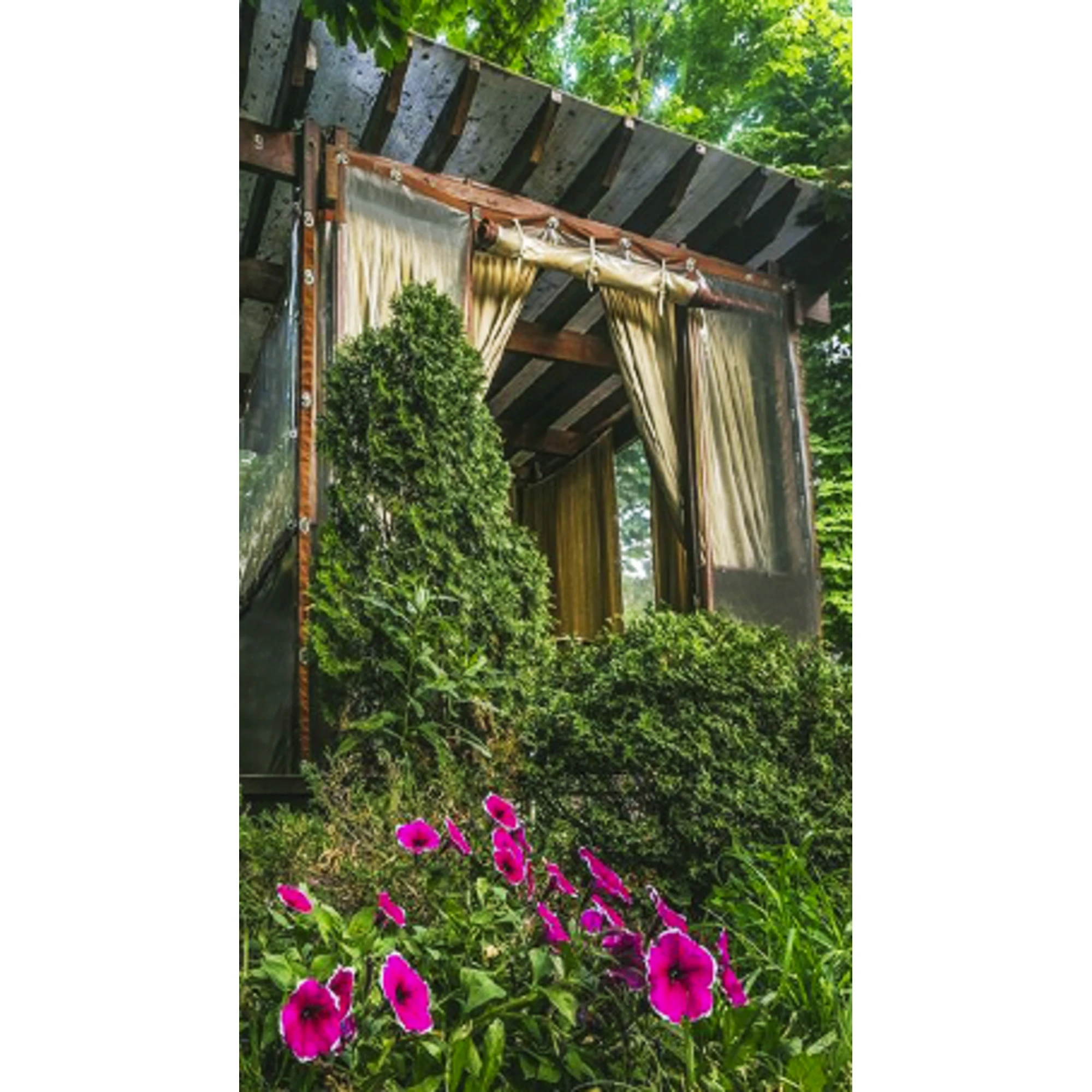 Мягкие окна для беседки VERANDADECOR - Вишневый сад